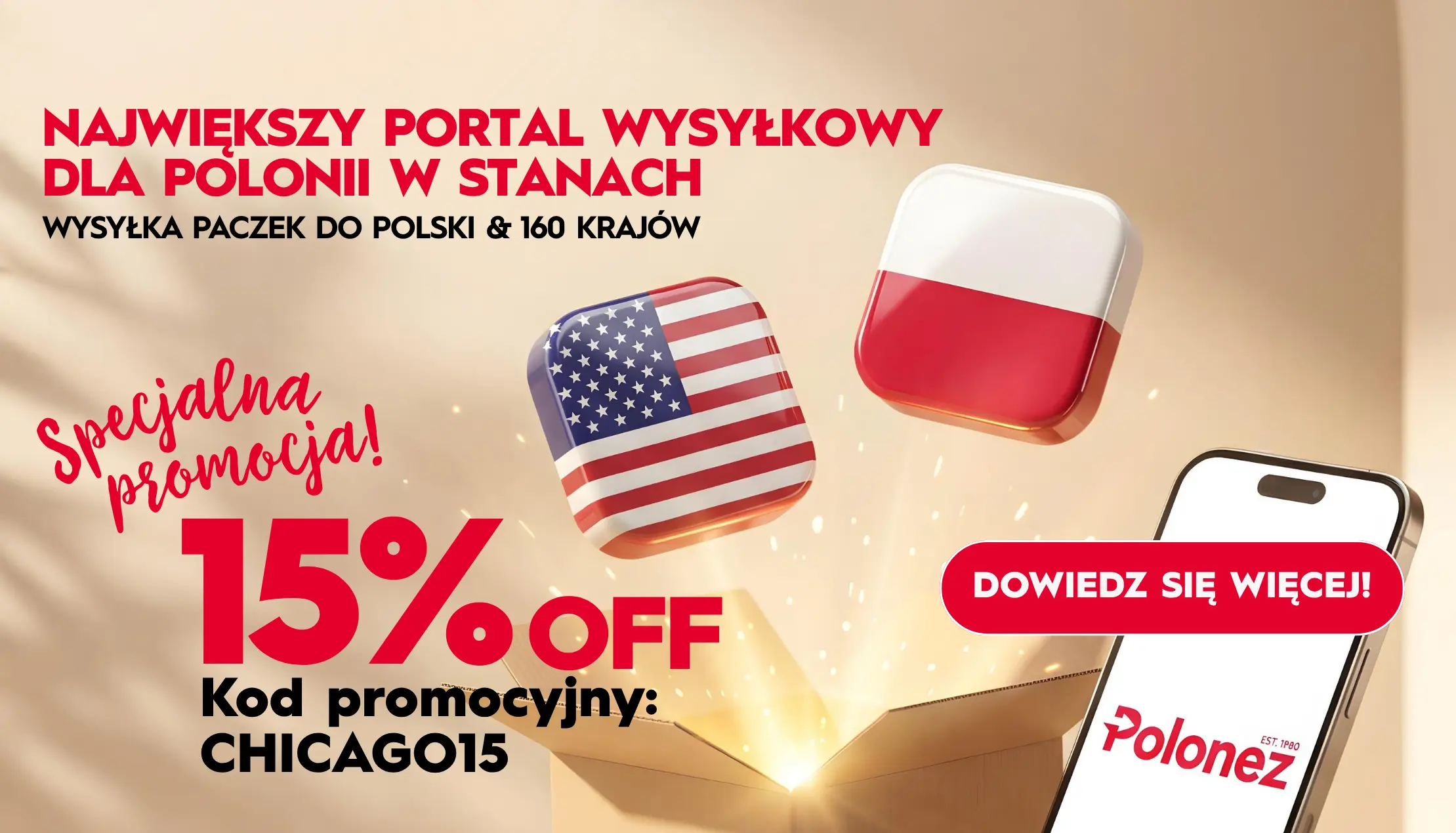 Chicagoland, tylko dla Was: pierwsza przesyłka online z Polonez tańsza o 15%!